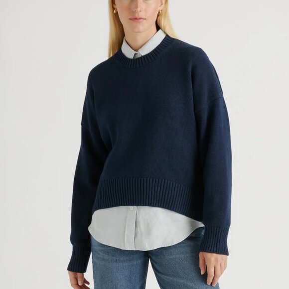 Quince Sweaters - Quince 100% Organic Cotton Boyfriend Crew Sweater